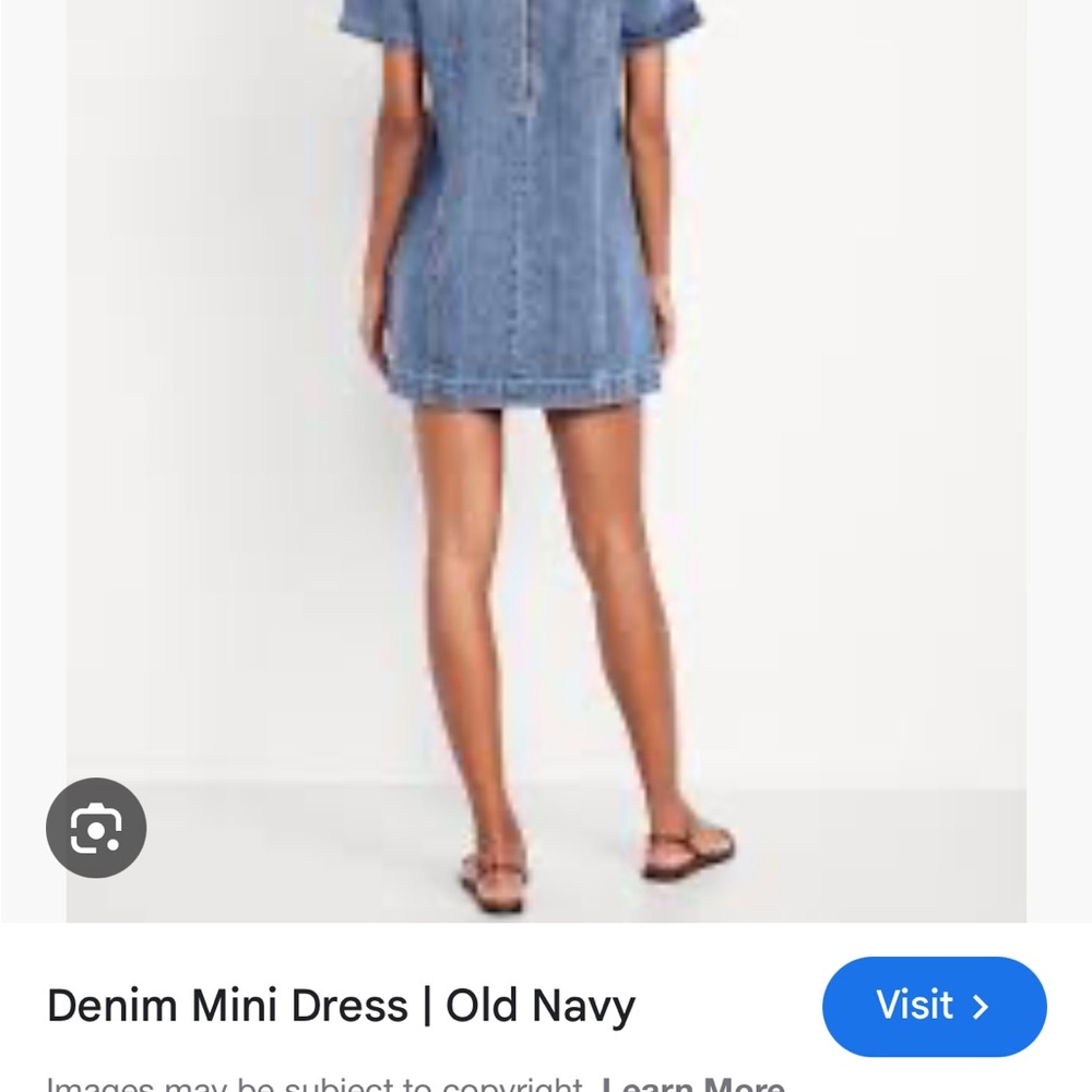 3/40$ Denim Mini Dress - Light Blue - Picture 2 of 5